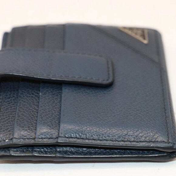Prada Card Case 2MC049 Men's Bi-Fold Business Card Holder VIT.MICRO GRAIN Baltic - Picture 7 of 14
